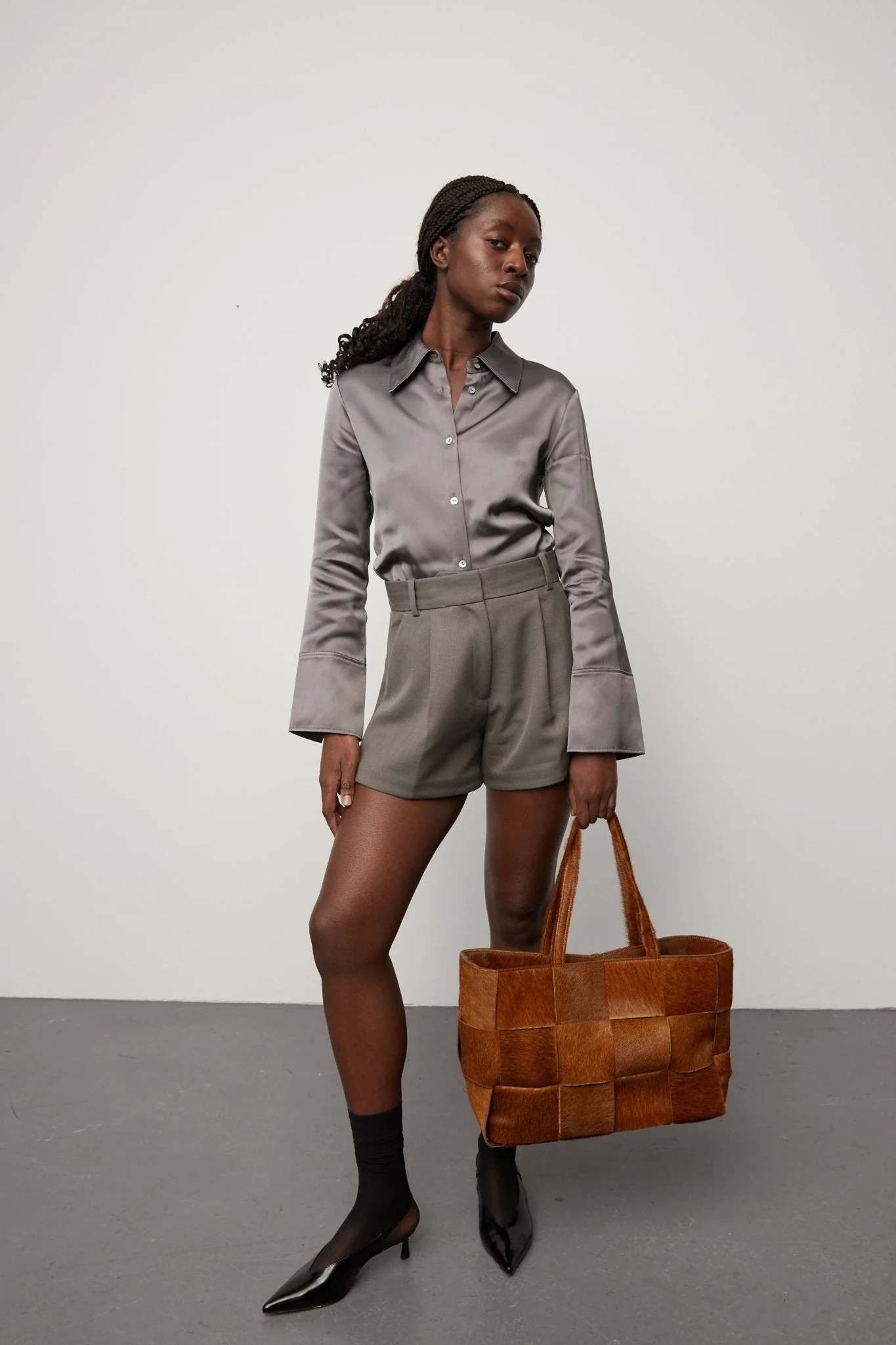 Molino braided handbag Olympia Caramel - Image 3