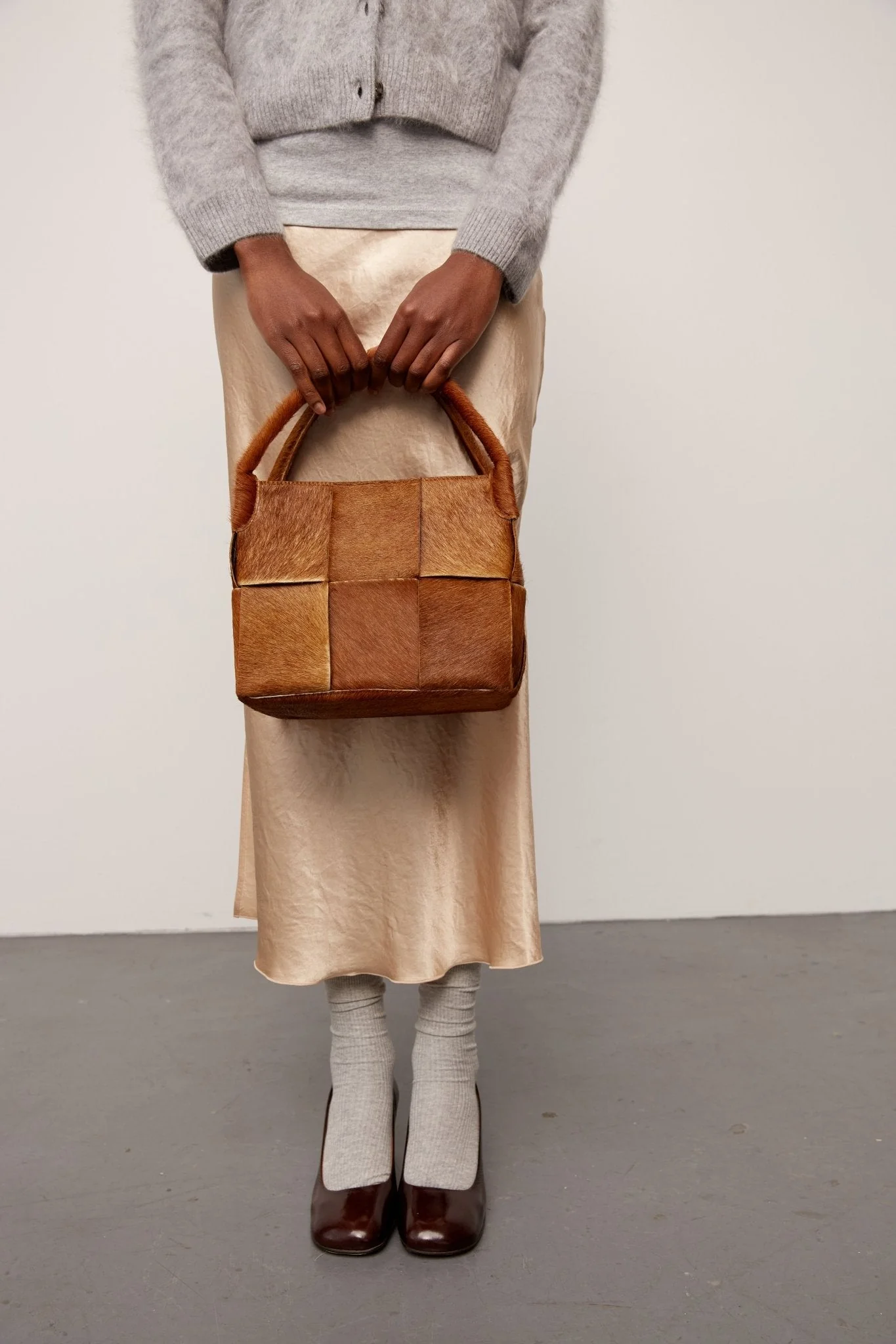 Molino braided shoulder bag Fleur Caramel - Image 3