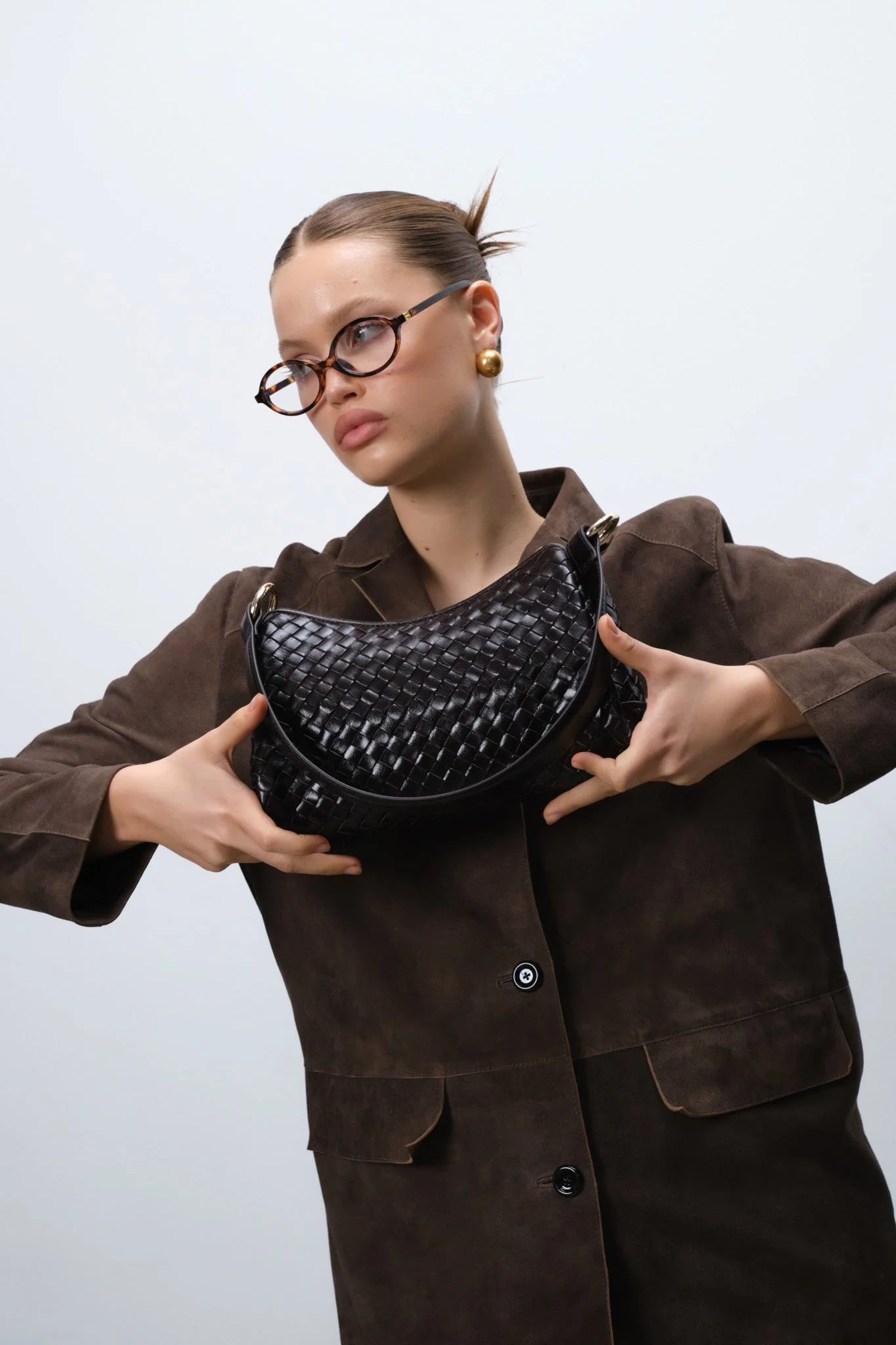 Salerno shoulder bag Eleonora Dark brown - Image 4